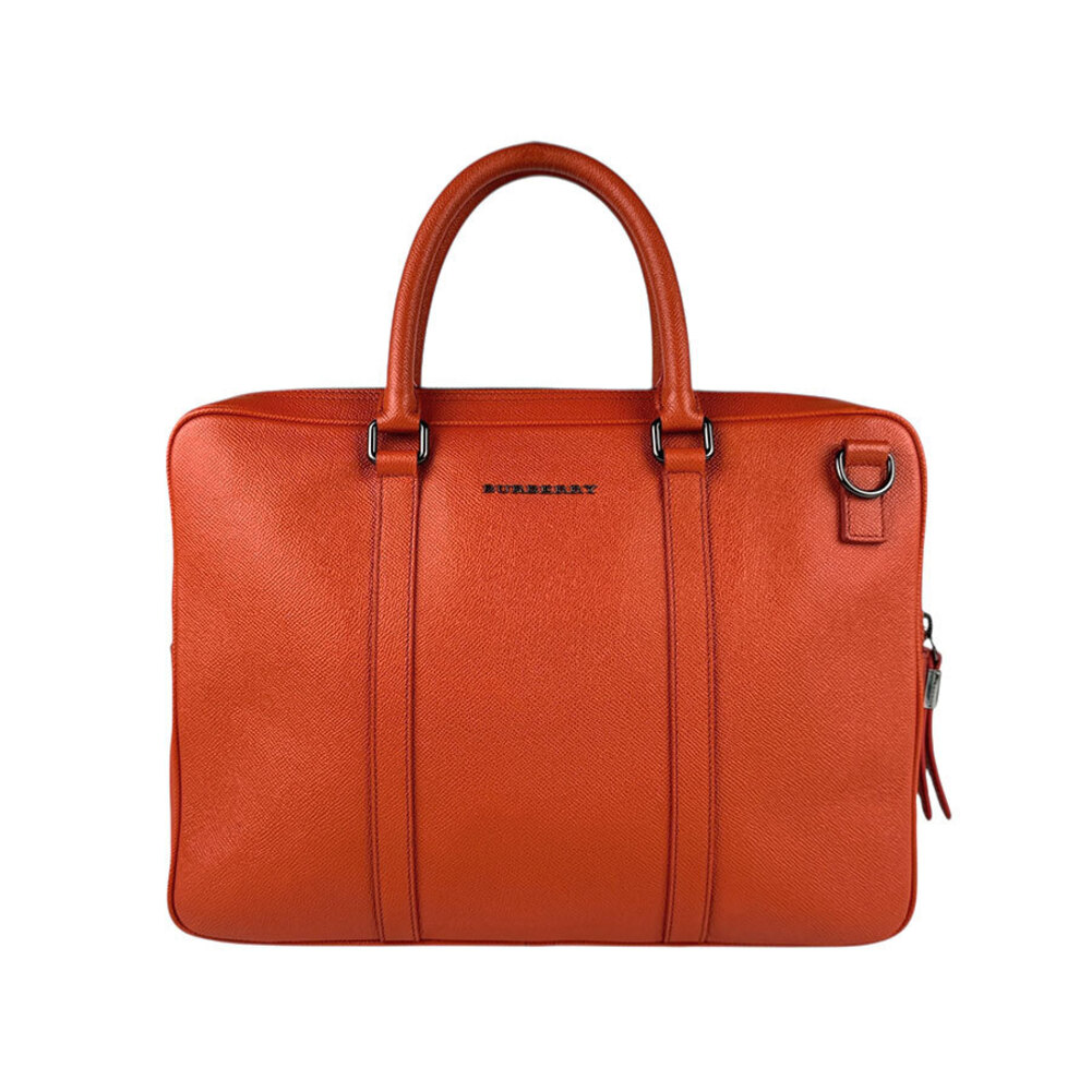 Burberry 2way Shoulder Bag business leather orange